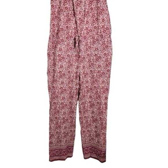 Faherty Adella Floral Jumpsuit Womens Size Small Pink Red Printed Boho - Picture 4 of 8